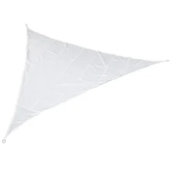 Outsunny Toldo Vela Color Crema Sombrilla Parasol Triangulo Tela De Poliéster Jardin Playa Camping Sombra (varios Colores Y Medidas), Medida 5x5x5 Metros, Color Crema