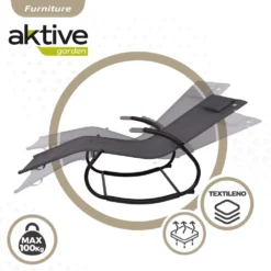 Tumbona Mecedora De Jardín Antracita Con Cojín Aktive -Tienda Barata Lounge Sol 081c01f2023e4509ff9ebfeecbdd8f3740557334 4940e74a5de541ba8ad677f3362ab0a5