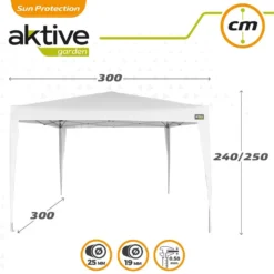 Cenador Plegable Blanco Poliéster UV50 300x300x240/250 Cm Aktive 13 Cenador Plegable Blanco Poliéster UV50 300x300x240/250 Cm Aktive -Tienda Barata Lounge Sol 09ba50f90b76ed7bfde9d38fd635b386a3269068 ed9f489f07084ee89347f95319d7ce62
