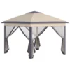 Outsunny Carpa Plegable Exterior 3,3x3,3x2,88 M Altura Ajustable Cenador De Jardín Con Doble Techo 4 Mosquiteras Extraíbles Y Bolsa De Transporte Para Camping Fiestas Beige -Tienda Barata Lounge Sol 0e867e7a1996d4485decf17d5a106f6726d4056e aecded28df7a4d9491cb97a3a06426e3