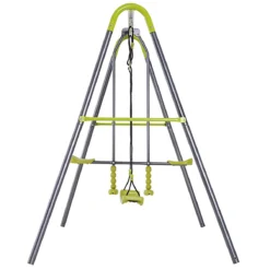 HOMCOM Set De Columpio Infantil Al Aire Libre Con Columpio Y Balancín Doble Plaza Juguetes Exterior Adecuado Para +3 Años 245x138x180cm Verde Y Gris 19 HOMCOM Set De Columpio Infantil Al Aire Libre Con Columpio Y Balancín Doble Plaza Juguetes Exterior Adecuado Para +3 Años 245x138x180cm Verde Y Gris -Tienda Barata Lounge Sol 101bfe4dfcf6c7fb924d822e3b9bd85c697da85d 4befa299e3ab47f3981ba0f551a11286