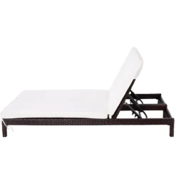 Outsunny Conjunto De Tumbona Exterior De Ratán 2 Plazas Con Cojines Acolchados Resistente Al Agua Con Respaldo Regulable De 5 Niveles Soporta 220 Kg 195x120x28 Cm Marrón -Tienda Barata Lounge Sol 1130e9b89cdc52eada3b22e4d45c16b3a1352be8 dc8ba84e71f94aa08ba585bf775c3fb5