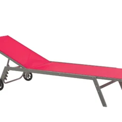 Tumbona De Metal/textil Trenzado Rojo/negro LEVANZO -Tienda Barata Lounge Sol 13b75f24f136c68a3fb632259170e52143a5282f deec80068ca24ef5ba737a956d9df3f9