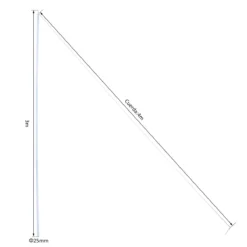 Outsunny Poste Para Toldo Vela O Toldo De Refugio Mástil Para Tienda De Campaña Fácil De Montar Y Desmontar - 3m - Blanco