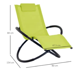 Outsunny Tumbona Mecedora De Jardín Con Reposacabezas Extraíble Sillón Tumbona Ergonómica De Exterior Plegable Tela De Texteline Para Patios Piscina Al Aire Libre 80x154x84 Cm Verde -Tienda Barata Lounge Sol 143a81a10930ede4684fab1968cc132c3fa34da1 04623a84b45e429ca39a6d9311a425cc