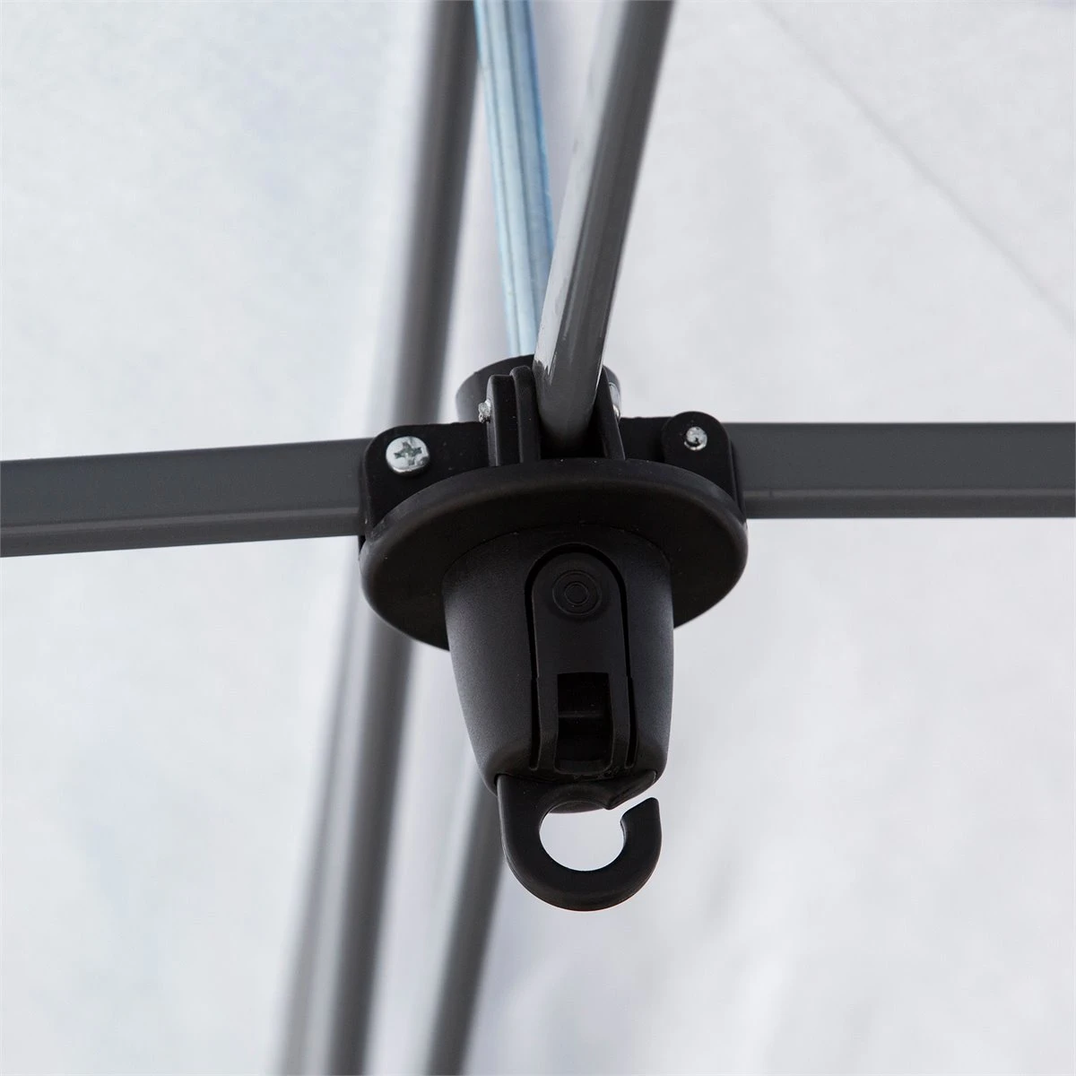 Outsunny Carpa De Fiesta Plegable 3,6x3,6 M Altura Ajustable En 3 Posiciones Con Doble Techo Y Bolsa De Transporte Con Ruedas De Acero Para Jardín Exterior Gris Y Blanco 7 Outsunny Carpa De Fiesta Plegable 3,6x3,6 M Altura Ajustable En 3 Posiciones Con Doble Techo Y Bolsa De Transporte Con Ruedas De Acero Para Jardín Exterior Gris Y Blanco - Imagen 5