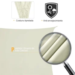 Outsunny Toldo Vela Color Crema Sombrilla Parasol Triangulo Tela De Poliéster Jardin Playa Camping Sombra (varios Colores Y Medidas), Medida 6x6x6 Metros, Color Crema -Tienda Barata Lounge Sol 1533a5cb14c99ee226bde47ae0a2443157b18c63 a4b3e4d1f4134c13846480c4ebc74140