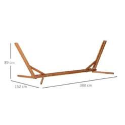 Outsunny Soporte Para Hamaca De Madera Plegable Ajustable De 3 Niveles Estructura Para Hamaca 217-380 Cm De Longitud Carga Máx. 150 Kg Para Jardín Terraza 388x152x89 Cm Teca -Tienda Barata Lounge Sol 15a11794024b71f8df87574b5637f26d7c08dabf 7872e397761246d58cadb0ddf4dfa56a