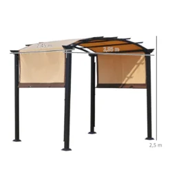 Outsunny Pérgola 3x2,5 M Cenador Con Techo Retráctil Para Jardín Patio Terraza Tela Poliéster Atornillados Resistente Protección De Rayos UV Beige 13 Outsunny Pérgola 3x2,5 M Cenador Con Techo Retráctil Para Jardín Patio Terraza Tela Poliéster Atornillados Resistente Protección De Rayos UV Beige -Tienda Barata Lounge Sol 1678a043e3724687e06f68b5784dd48b9aff01f4 3b7df0f8be3c4806aa5fa6106b780591