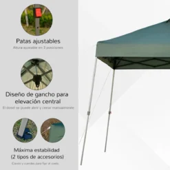 Outsunny Cenador Plegable 3x3m Portátil De Jardín Con Bolsa De Transporte Con Ruedas Acero Para Exterior Fiestas Camping Verde -Tienda Barata Lounge Sol 182e53078a69acc999b5aec993d87c76c3885adc 32b590e678f64606abf25a63fefc081a