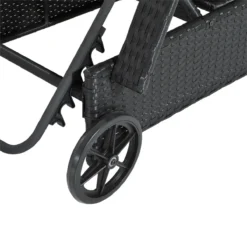 Outsunny Conjunto De 2 Tumbonas De Ratán De Jardín Chaise Longue Con Respaldo Ajustable En 5 Posiciones Cojines Acolchados Reposacabezas Y 2 Ruedas 200x73x72-103 Cm Negro -Tienda Barata Lounge Sol 192a3f6df8e269e7c73f92977e19a8bc3037a683 d457225013914870b565b11e0310b9a1