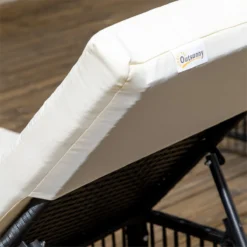 Outsunny Conjunto De 2 Tumbonas De Jardín Exterior Tumbonas De Mimbre Tejido Con Mesa De Tapa De Vidrio Respaldo Reclinable De 5 Posiciones Y Cojines Suaves 196x54x32 Cm Negro -Tienda Barata Lounge Sol 1a173614bbdcc3e4a7d11c65abaccb06d8a08134 d9fdae2c4d604b21a2d5f03c4ae98be2