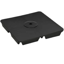 Outsunny Pesos Para Base De Sombrilla En Voladizo De 4 Piezas Rellenable De Arena 120 Kg O Agua 160 Kg Para Sombrilla De Plátano Base Cruzada 90x90x10,5 Cm Negro