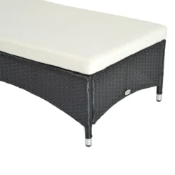 Outsunny Conjunto De 2 Tumbonas De Ratán De Jardín Chaise Longue Con Respaldo Ajustable En 5 Posiciones Cojines Acolchados Reposacabezas Y 2 Ruedas 200x73x72-103 Cm Negro -Tienda Barata Lounge Sol 1b0fef1c0429b024b33fce64945b31ff3553c491 3f1132ffad5b4ce8a8ba5642f5f7245b