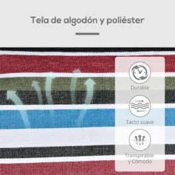 Outsunny Hamaca Doble Portátil De Algodón 285x150 Cm Con Bolsa De Transporte Para Exteriores Patio Jardín Playa Camping Carga 180 Kg Multicolor -Tienda Barata Lounge Sol 1e5d69076c1ffcc9148dde1f083e7cf4a5277952 69920246f2f34becb325ee286d67a299