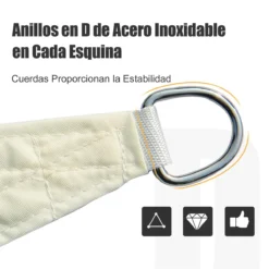 Outsunny Toldo Vela Color Crema Sombrilla Parasol Triangulo Tela De Poliéster Jardin Playa Camping Sombra (varios Colores Y Medidas), Medida 6x6x6 Metros, Color Crema -Tienda Barata Lounge Sol 1fbbb061c8ca7b5cd8f6e360c73dcecdda8fa25e 6c919045f24d46069590fe2f9b0a3320