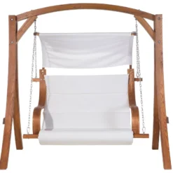 Columpio De Madera De Alerce Oscura/beige Crema APRILIA -Tienda Barata Lounge Sol 20fd85213708c07554c86ee4f641a1b08bcf7943 61ca563adaca4262b76e3e4db28c7d3b