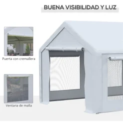 Outsunny Carpa Para Fiestas 6x3 M Pabellón De Jardín Con 2 Paredes Laterales Extraíbles 2 Puertas Y 6 Ventanas Con Cremalleras Protección UV Para Eventos Celebraciones Blanco -Tienda Barata Lounge Sol 2308833e94213db6978f487b6fbfda1f35de8c5e e3411f61d61b42c38e9fdcc4ae4cd33c