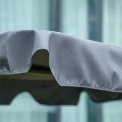 Outsunny Columpio Balancín De Jardín Exterior De 3 Plazas Con Cojín Techo Ajustable Y Marco De Acero Para Balcón Terraza Patio Carga Máx. 200 Kg 172x110x153 Cm Gris -Tienda Barata Lounge Sol 2505fe52a5cfb25aca33617233b95da2cf6b59b4 5f1564f0f027410fab662d00a9aea166