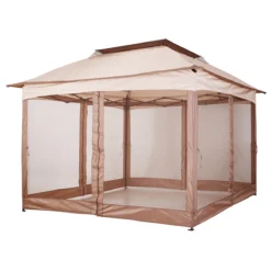 Outsunny Carpa Plegable 3.25x3.25m Gazebo Pabellón Cenador Jardín Doble Techo Mosquitera Bolsa Transporte Marco Acero Tela Poliéster Resistente De Agua -Tienda Barata Lounge Sol 284fe559b5e085d7a7b30aa9f14f9ba3a6510468 52301e642e324eb484f57d05cf481f1e