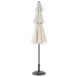 Sombrilla De Poliéster Beige Claro/negro ⌀ 285 Cm BIBIONE -Tienda Barata Lounge Sol 293479de331de66337a48bf898dba57b7eb2f194 d0a52514ec8841dcbe1a26d4fac2a724