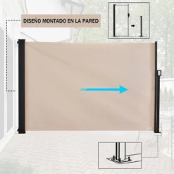 Outsunny Toldo Lateral Retráctil Exterior 350x180cm Pantalla De Privacidad Contra Sol Viento Visión Para Jardín Patio Balcón Tejado Hecho De Aluminio Poliéster Montar Utilizar Fácil Beige -Tienda Barata Lounge Sol 2c8c1c6a155b59e3ff1b9bcf48ecaf322f2e6593 f800a3e9df87434f8c58faed8cdf98cd