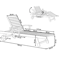 Tumbona De Jardín De Madera De Acacia Oscura TOSCANA -Tienda Barata Lounge Sol 305112746c535ce7b909cc9151b353bf660b2a0b 6e175a8126fd4add950083e5ad85e3d7