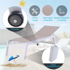 Outsunny Tumbona Multiposiciones De Jardín Con Respaldo Reclinable En 5 Posiciones De Aluminio Y Texteline Carga 160 Kg Para Patio Terraza 202x65x43 Cm Beige -Tienda Barata Lounge Sol 30cbc6e387b595c677a287e4ba9f1959629c754a 737d8540475e45f18bc6cbf6b288f288