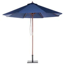 Sombrilla De Poliéster Azul Marino/madera Oscura 270 Cm TOSCANA -Tienda Barata Lounge Sol 31ee1421437f28d31fe8b5ff4d84ad023ff018b1 1300c93907954b979f463ed47cf430f4