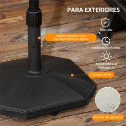 Outsunny Base De Sombrilla Peso 18 Kg Soporte Para Parasol De Cemento Para Mástil De Ø32/34/38 Mm Pie De Parasol Para Jardín Balcón 46x46x39 Cm Negro -Tienda Barata Lounge Sol 324a6c36a20eae0c1710677230df4003738d6715 f9cfec11f88d4a6aaf7dc20094d3ec0f