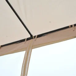 Outsunny Cenador De Jardín 3x3 M Con 4 Cortinas Laterales De Cremallera Y Doble Techo Con 8 Orificios De Drenaje Estilo Moderno Para Patio Aire Libre Beige -Tienda Barata Lounge Sol 34273c770acddf76f4f8874192f48c0386e12d64 44f67dc2eb2f4d82832e80b708534009
