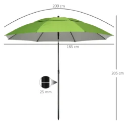 Outsunny Sombrilla De Playa Ø185x205 Cm Parasol Para Terraza Con Techo Doble Ángulo Ajustable Protección UV30+ 8 Varillas De Acero Y Bolsa De Transporte Verde 13 Outsunny Sombrilla De Playa Ø185x205 Cm Parasol Para Terraza Con Techo Doble Ángulo Ajustable Protección UV30+ 8 Varillas De Acero Y Bolsa De Transporte Verde -Tienda Barata Lounge Sol 352d544827c2a930a8c1b9117e32dbd5a37ce710 4c763a3145494826bde286411a2cb9e7