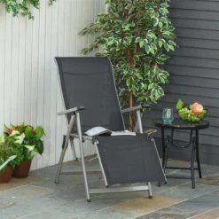Outsunny Tumbona Plegable De Jardín Sillón Ajustable En 10 Posiciones Con Respaldo Alto Y Reposapiés Transpirable Carga Máx. 120 Kg 78x58x110 Cm Negro -Tienda Barata Lounge Sol 35d17cab791a69b5665ff574ecdf48887a0920f2 be05a444eaea49e2a2ae65c42d754ab8