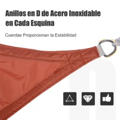 Outsunny Toldo Vela Color Naranja Sombrilla Parasol Triangulo Tela De Poliéster 160g/㎡ Jardin Playa Camping Sombra (varios Colores Y Medidas), Medida 3x3x3 Metros, Color Naranja -Tienda Barata Lounge Sol 35fbc4e23bf6f0071e9d6a9597326d2bb66daa8e 6afc5bcd3bfe4e03a966e9669a36bae5