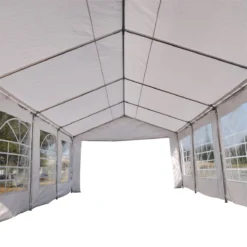 Outsunny Carpa De Jardín Cochera Gazebo 6x4m Pergola Cenador Pabellón 4 Paneles Laterales 6 Ventanas Para Fiesta Eventos Bodas Acero PE Blanco -Tienda Barata Lounge Sol 3a4686f29f98f2f9e9c880454d2fd0bea711bb11 faf52728adb6406baa3119dc69fc2909