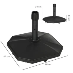 Outsunny Base De Sombrilla Peso 18 Kg Soporte Para Parasol De Cemento Para Mástil De Ø32/34/38 Mm Pie De Parasol Para Jardín Balcón 46x46x39 Cm Negro -Tienda Barata Lounge Sol 3ac50a1ed7350bcafb6b9b52252b431be69d784e c386f0c0e2424beebe9d29079fc694e2