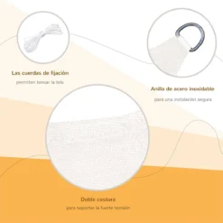 Outsunny Toldo Vela Rectángulo 4x6m Toldo Parasol Vela De Sombra Protección UV Poliéster Para Patio Terraza Jardín -Tienda Barata Lounge Sol 3ba5a1fda76334cfc5d72ac8df4afea4e62eb053 9fb0d3ff1f8f4e3f885feca5e739c24a