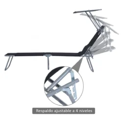 Outsunny Tumbona De Jardín Plegable Con Toldo Desmontable Y Regulable Respaldo Reclinable Para Jardín Terraza Acampada Al Aire Libre 187x58x36cm Negro -Tienda Barata Lounge Sol 3bd38ca23a707e9562c4f7bc9f410d418a403494 2717619a41924ff99d6cd528b1d30989