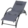 Outsunny Tumbona De Jardín Aluminio Reclinable Con Respaldo Ajustable De 5 Niveles Reposapiés Regulable Y Reposacabezas Extraíble Para Terraza Balcón Exterior 66x152x81 Cm Gris -Tienda Barata Lounge Sol 3c7e11ecd2e037f501a9e227a934ae8aa46296d3 c8809d139fe640d3b1ba4e118a3f9689