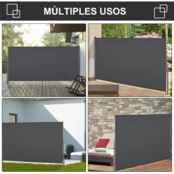 Outsunny Toldo Lateral Retráctil 300x160 Cm Pantalla Enrollable Mampara De Privacidad Y Protección Solar Para Jardín Balcón Terraza Gris -Tienda Barata Lounge Sol 3ea6be11dcbddeb1f34937c4b8cbf5adff4724a3 71334242eccd41e3abf9e391fd9f3a4b