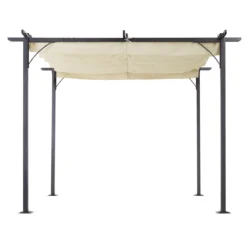 Outsunny Pérgola De Metal 3x3m Gazebo Cenador Para Jardín Patio O Terraza Con Techo Retráctil Tela Poliéster Resistente Al Agua Y UV -Tienda Barata Lounge Sol 3efaadb4bc9fbffe30f281d599e548fef8ef79fa 5b96dacbe0374ccbaf36a95e57f9323c