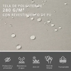 Outsunny Toldo Lateral Retráctil Doble 600x160 Cm Pantalla De Privacidad Extensible Con Ángulo Ajustable Y Protección UV 50+ Para Jardín Balcón Terraza Beige -Tienda Barata Lounge Sol 41faa28e2ab5cc9e02b8d4b71b5fcdbc54954218 0ed2687105144938af75af86cd211779