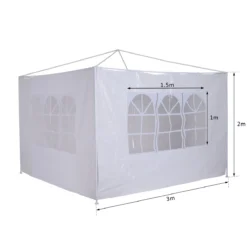 Outsunny 2 Paredes Parte Laterales Para Carpa 3x3m 3x6m Lado Parasol De Gazebo Impermeable Con Ventanas Medidas 293x193cm Blanco -Tienda Barata Lounge Sol 425be1b3af85382a229b3078edc37435060b1e21 b80cfbebc50342a09eaf1b78d4633750