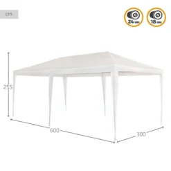 Cenador Aktive 300 X 255 X 600 Cm Metal Blanco Plástico -Tienda Barata Lounge Sol 43af263b965907791617ce0a9901f4a612bc87d2 cf89256770714ee985bd2ef95d7fdaad