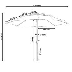 Sombrilla De Poliéster Beige Claro/negro ⌀ 285 Cm BIBIONE -Tienda Barata Lounge Sol 4c44a23e76481d5df09b2483fc6133742e0e3e7e 715a517d88b4423fb559e84e40810903