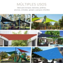 Outsunny Toldo Vela Color Crema Sombrilla Parasol Triangulo Tela De Poliéster Jardin Playa Camping Sombra (varios Colores Y Medidas), Medida 3x3x3 Metros, Color Crema -Tienda Barata Lounge Sol 50d3d0175ae4d518cd6d22360158f00d30627e9f aecab60e3bd1484f8ca0c528b901fb7a