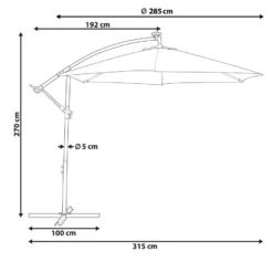 Sombrilla Voladiza LED De Poliéster Gris Grafito 315 Cm CORVAL -Tienda Barata Lounge Sol 5274b470e7770ebf219c3aa92859a2e2ef6c7304 1a71df34aa784303948062028697aea0