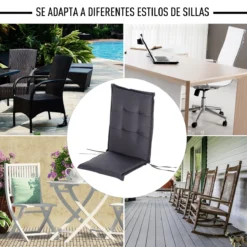 Outsunny Cojín De 2 Piezas Para Tumbona De Exterior Colchoneta Para Sillas De Jardín Acolchado Cómoda Con Cuerda De Fijación Lavable A Mano Poliéster Esponja 120x50x6 Cm Gris -Tienda Barata Lounge Sol 527ae262c731fea5aad54f6a8ac7a618cb7432b2 8a9bef510a7a46b6a669024d02f46a72