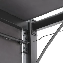 Cenador LED De Metal/poliester Gris Oscuro/negro 310 Cm PARGA -Tienda Barata Lounge Sol 53cff6aa8dedbd6437e611ee723f3ef3317ab2ab aa5a99a19c62419d8c959b83e632ca94