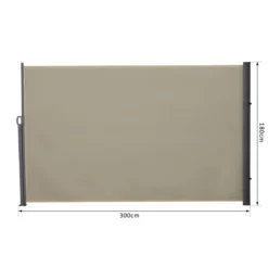 Outsunny Toldo Lateral Retráctil 300x180 Cm Pantalla Enrollable Mampara De Privacidad Y Protección Solar Para Balcón Terraza Color Crema -Tienda Barata Lounge Sol 549787eb3f26be7e3129c999d4dcd498bbc6916d f34cae3a0530411d80dece69161a080f